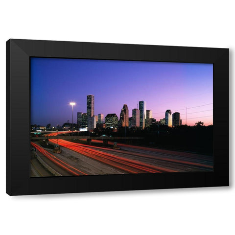 Houston-Texas Skyline III Black Modern Wood Framed Art Print with Double Matting by Highsmith, Carol