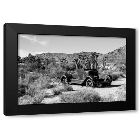 Abandoned Truck in the Desert Black Modern Wood Framed Art Print with Double Matting by Vintage Photo Archive