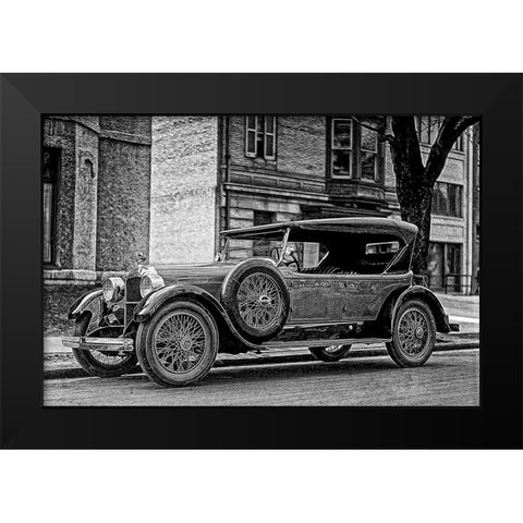 Elegant Classic Car Black Modern Wood Framed Art Print by Vintage Photo Archive