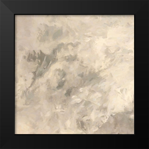 Buff Sandstone Black Modern Wood Framed Art Print by Alpenglow Workshop