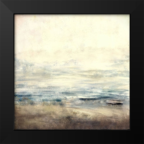 Distant Mountain Black Modern Wood Framed Art Print by Alpenglow Workshop