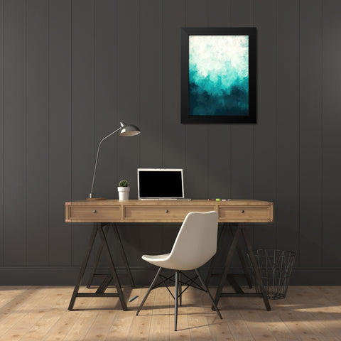 Turquoise Hills Black Modern Wood Framed Art Print by Alpenglow Workshop