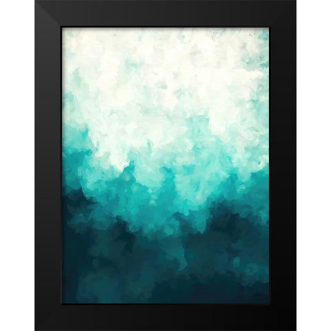 Turquoise Hills Black Modern Wood Framed Art Print by Alpenglow Workshop