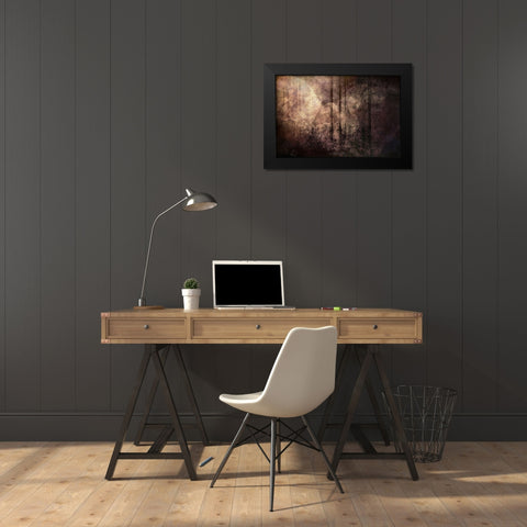 Wood between the Worlds Black Modern Wood Framed Art Print by Alpenglow Workshop