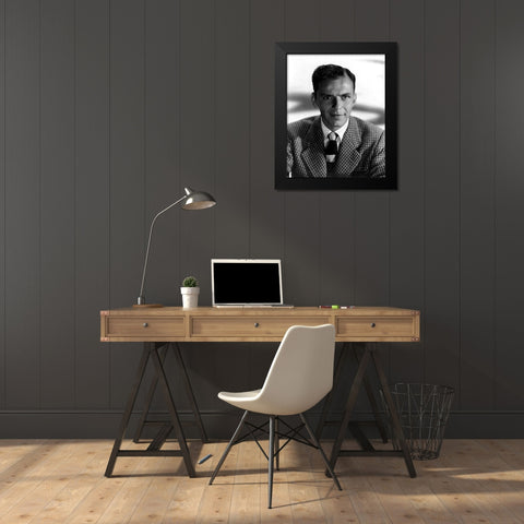 Frank Sinatra, 1942 I Black Modern Wood Framed Art Print by Vintage Hollywood Archive