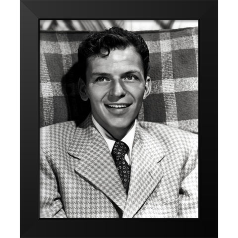 Frank Sinatra, 1946 Black Modern Wood Framed Art Print by Vintage Hollywood Archive