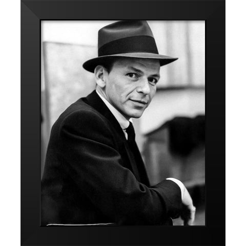 Frank Sinatra, 1957 III Black Modern Wood Framed Art Print by Vintage Hollywood Archive