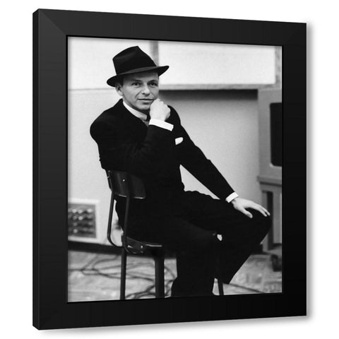 Frank Sinatra, 1957 IV Black Modern Wood Framed Art Print with Double Matting by Vintage Hollywood Archive