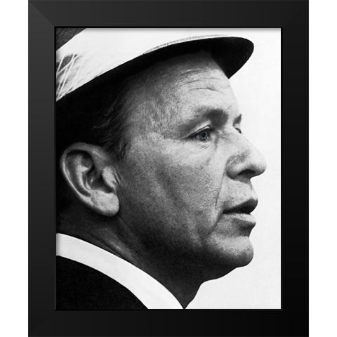 Frank Sinatra, 1964 Black Modern Wood Framed Art Print by Vintage Hollywood Archive