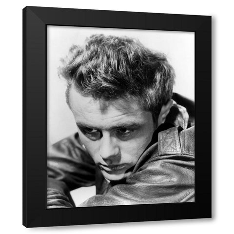 James Dean, 1955 Black Modern Wood Framed Art Print with Double Matting by Vintage Hollywood Archive