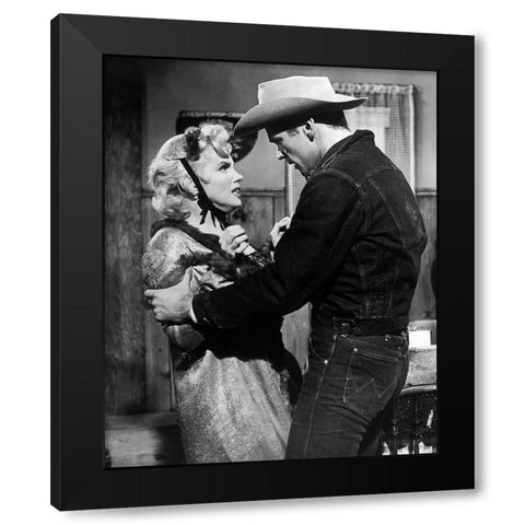 Marilyn Monroe, Don Murray, Bus Stop, 1956 Black Modern Wood Framed Art Print with Double Matting by Vintage Hollywood Archive