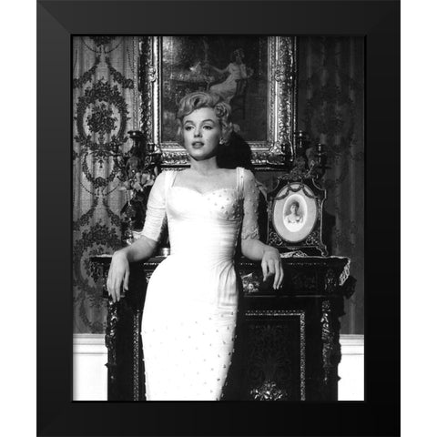 Marilyn Monroe, The Prince and the Showgirl Black Modern Wood Framed Art Print by Vintage Hollywood Archive