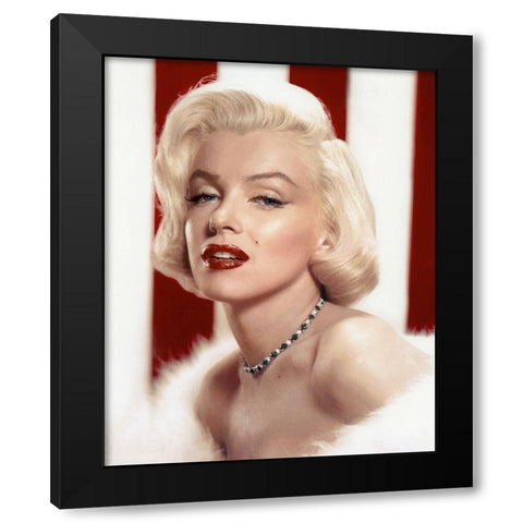 Marilyn Monroe Black Modern Wood Framed Art Print by Vintage Hollywood Archive