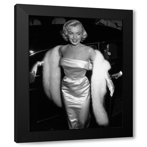 Marilyn Monroe Black Modern Wood Framed Art Print by Vintage Hollywood Archive