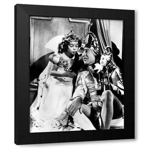 Shirley Temple, Arthur Treacher, The Little Princess, 1939 Black Modern Wood Framed Art Print by Vintage Hollywood Archive
