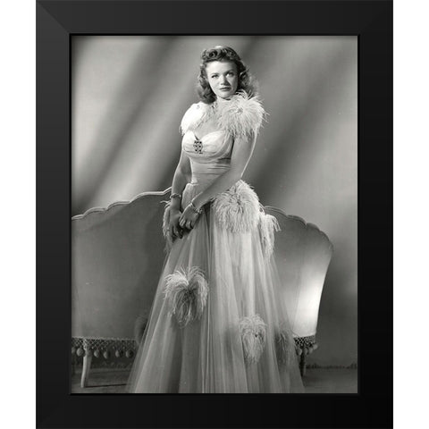 Simone Simon, Cat People Black Modern Wood Framed Art Print by Vintage Hollywood Archive