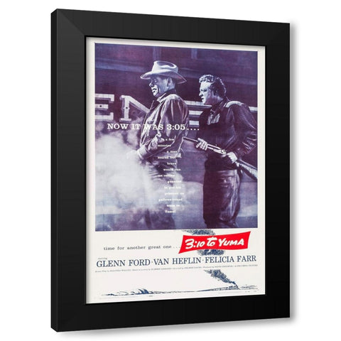3 10 To Yuma-1957 Black Modern Wood Framed Art Print with Double Matting by Vintage Hollywood Archive