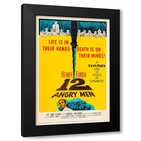 12 Angry Men-1957 Black Modern Wood Framed Art Print by Vintage Hollywood Archive