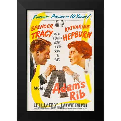 Adams Rib-1949 Black Modern Wood Framed Art Print by Vintage Hollywood Archive
