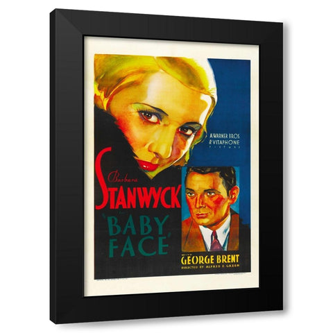 Baby Face-1933 Black Modern Wood Framed Art Print with Double Matting by Vintage Hollywood Archive