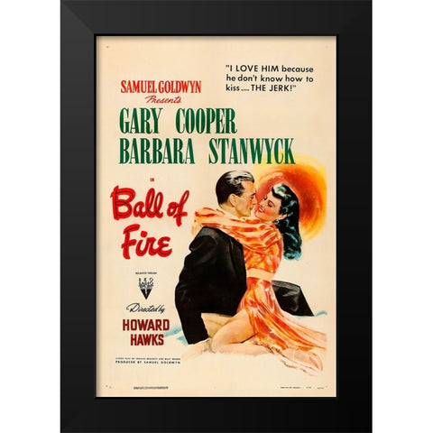 Ball of Fire-1941 Black Modern Wood Framed Art Print by Vintage Hollywood Archive