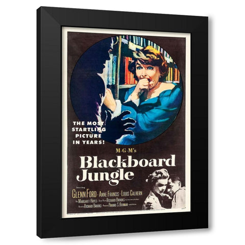 Blackboard Jungle-1955 Black Modern Wood Framed Art Print by Vintage Hollywood Archive