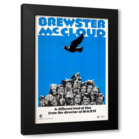 Brewster McCloud-1970 Black Modern Wood Framed Art Print by Vintage Hollywood Archive
