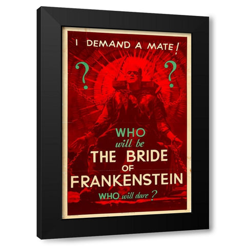 Bride of Frankenstein-1935 Black Modern Wood Framed Art Print with Double Matting by Vintage Hollywood Archive