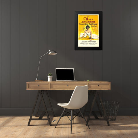 Cat on a Hot Tin Roof-1958 Black Modern Wood Framed Art Print by Vintage Hollywood Archive