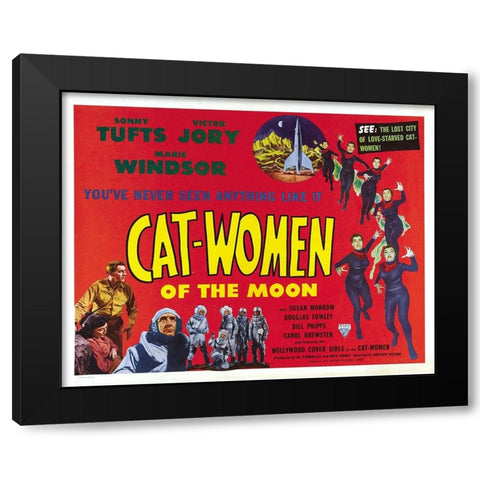 Cat Women of the Moon-1953 Black Modern Wood Framed Art Print with Double Matting by Vintage Hollywood Archive