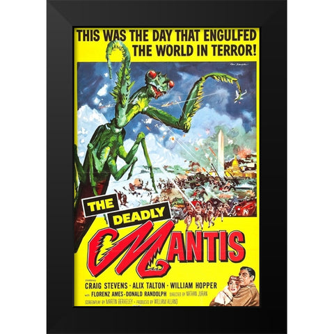 Deadly Mantis-1957 Black Modern Wood Framed Art Print by Vintage Hollywood Archive