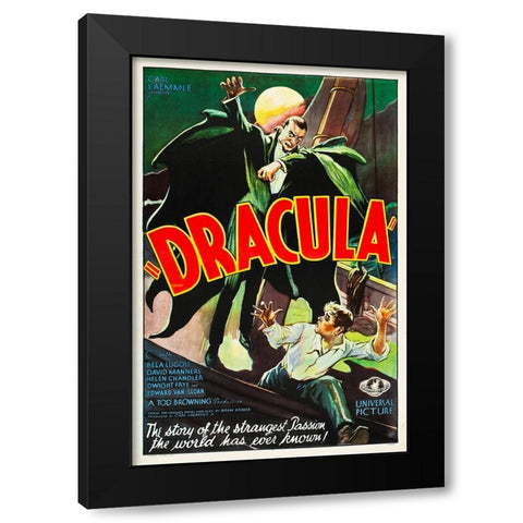 Dracula-1931 Black Modern Wood Framed Art Print by Vintage Hollywood Archive