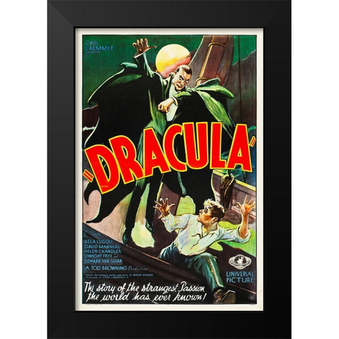 Dracula-1931 Black Modern Wood Framed Art Print by Vintage Hollywood Archive