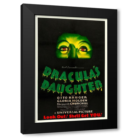 Draculas Daughter-1936 Black Modern Wood Framed Art Print with Double Matting by Vintage Hollywood Archive