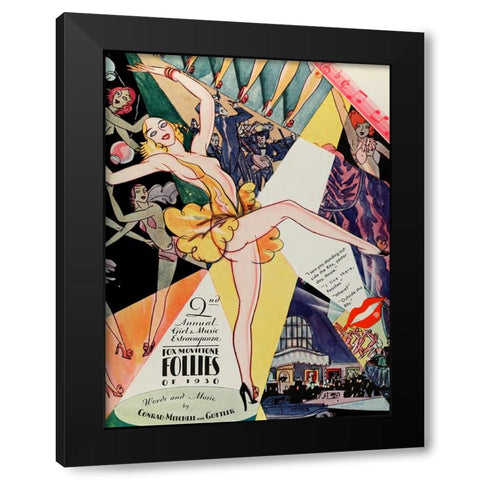 Fox Movietone Follies-1929 Black Modern Wood Framed Art Print with Double Matting by Vintage Hollywood Archive