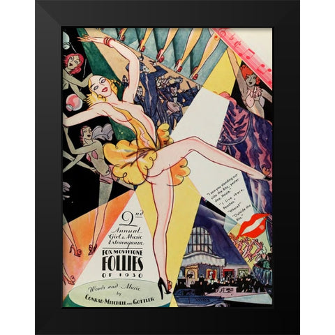 Fox Movietone Follies-1929 Black Modern Wood Framed Art Print by Vintage Hollywood Archive