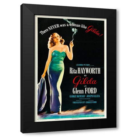 Gilda-1946 Black Modern Wood Framed Art Print with Double Matting by Vintage Hollywood Archive