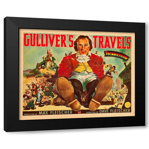 Gullivers Travels-1939 Black Modern Wood Framed Art Print with Double Matting by Vintage Hollywood Archive