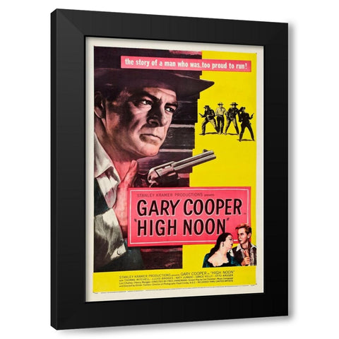 High Noon-1952 Black Modern Wood Framed Art Print by Vintage Hollywood Archive