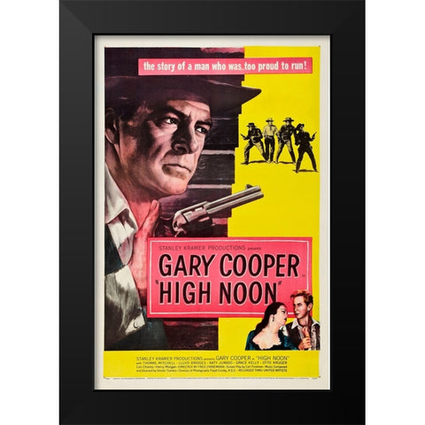 High Noon-1952 Black Modern Wood Framed Art Print by Vintage Hollywood Archive