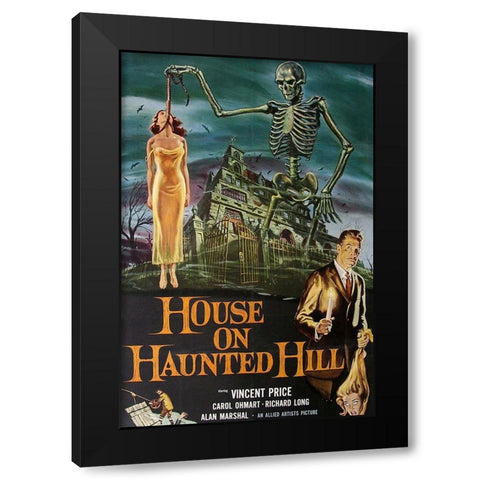 House on a Haunted Hill-1958 Black Modern Wood Framed Art Print with Double Matting by Vintage Hollywood Archive
