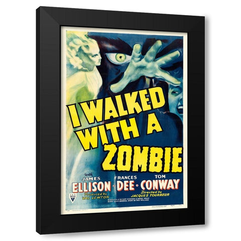 I Walked with a Zombie-1943 Black Modern Wood Framed Art Print with Double Matting by Vintage Hollywood Archive