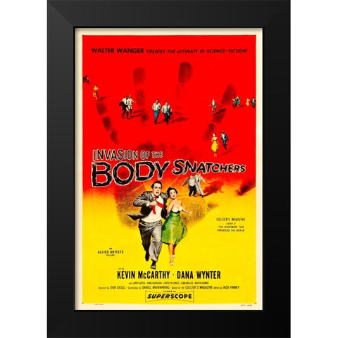 Invasion of the Body Snatchers-1956 Black Modern Wood Framed Art Print by Vintage Hollywood Archive
