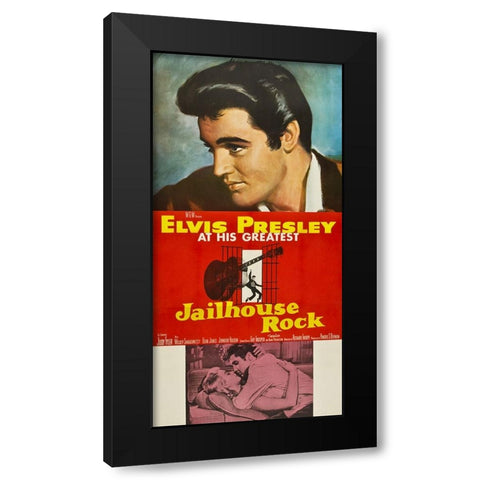 Jailhouse Rock-1957 Black Modern Wood Framed Art Print with Double Matting by Vintage Hollywood Archive