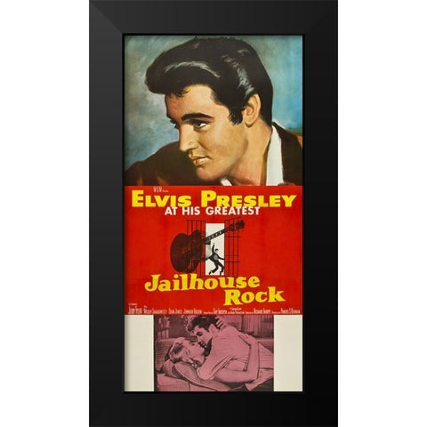 Jailhouse Rock-1957 Black Modern Wood Framed Art Print by Vintage Hollywood Archive