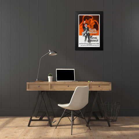 King Creole Black Modern Wood Framed Art Print by Vintage Hollywood Archive
