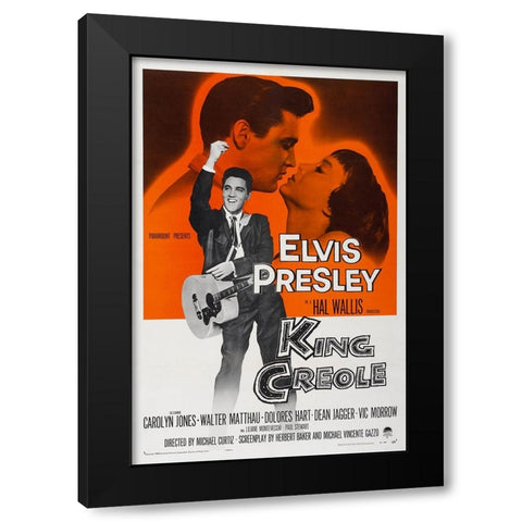 King Creole Black Modern Wood Framed Art Print by Vintage Hollywood Archive