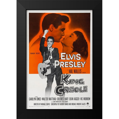 King Creole Black Modern Wood Framed Art Print by Vintage Hollywood Archive