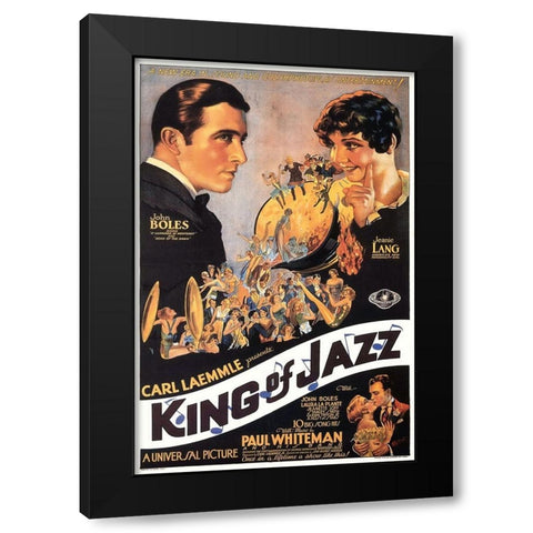 King of Jazz-1930 Black Modern Wood Framed Art Print by Vintage Hollywood Archive