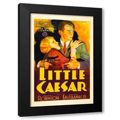 Little Caesar-1931 Black Modern Wood Framed Art Print by Vintage Hollywood Archive